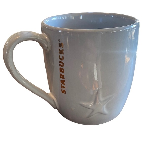 STARBUCKS Anniversary Siren Winking Face Mug 2016 11 Oz Grey Gold - Picture 6 of 6